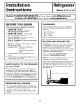 GE 16 Refrigerator User Manual