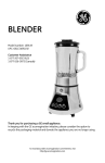 GE 169119 Blender User Manual