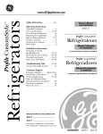 GE 162D9617P005 Refrigerator User Manual