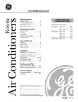 GE 10 AZA Air Conditioner User Manual