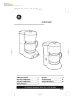 GE 106721 Coffeemaker User Manual