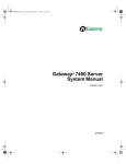 Gateway 7400 Server User Manual