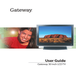 Gateway 30 inch LCD TV Flat Panel Television User Manual