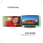 Gateway 30-inch LCD TV Flat Panel Television User Manual