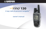Garmin Rino 130 Two-Way Radio User Manual