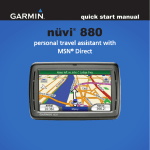 Garmin nvi 880 GPS Receiver User Manual