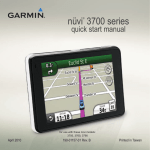Garmin NVI 3750 GPS Receiver User Manual