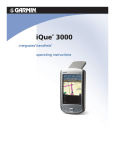 Garmin iQue 3000 GPS Receiver User Manual