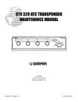 Garmin GTX 320 ATC Radar Detector User Manual