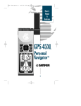 Garmin GPS-45XL GPS Receiver User Manual