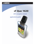 Garmin cf Que 1620 GPS Receiver User Manual