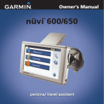 Garmin 650 GPS Receiver User Manual