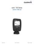 Garmin 100 series Fish Finder User Manual