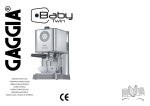 Gaggia 12300-8002 Espresso Maker User Manual