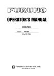Furuno PP-505 Printer User Manual
