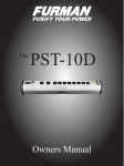 Furman Sound PST-10D Surge Protector User Manual