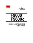 Fujitsu F9600 F9600c Telephone User Manual