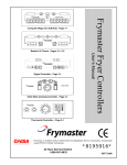 Frymaster 8195916 Fryer User Manual