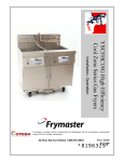 Frymaster 38 Series Fryer User Manual