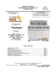 Frymaster 14 Series Fryer User Manual