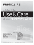 Frigidaire FGMV153CLW Microwave Oven User Manual