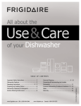 Frigidaire 675000612098 Dishwasher User Manual