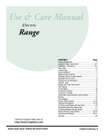 Frigidaire 318200413 Range User Manual