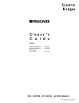 Frigidaire 318200404 Range User Manual