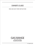 Frigidaire 316000641 Range User Manual