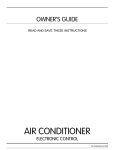 Frigidaire 309000834 Air Conditioner User Manual