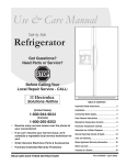 Frigidaire 216961200 Refrigerator User Manual