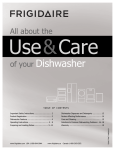 Frigidaire 154768601 Dishwasher User Manual