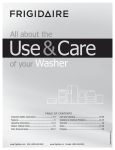 Frigidaire 137168300B Washer User Manual