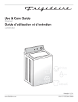 Frigidaire 134897400A Washer/Dryer User Manual