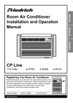 Friedrich ZQ10 Air Conditioner User Manual