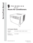 Friedrich SQ05N10 Air Conditioner User Manual