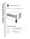 Friedrich E S12 Air Conditioner User Manual