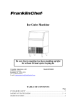 Franklin Industries, L.L.C. FIM200 Ice Maker User Manual