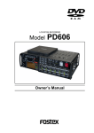 Fostex PD606 Network Card User Manual