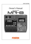 Fostex MR-8 Musical Instrument User Manual