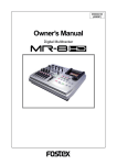 Fostex MR-8HD Musical Instrument User Manual