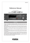 Fostex D2424 DVR User Manual