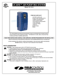 Field Controls UV-12 Air Cleaner User Manual