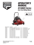 Ferris Industries 5900822 Lawn Mower User Manual
