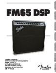 Fender FM 65 DSP Musical Instrument Amplifier User Manual