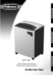 Fellowes 380-2 Paper Shredder User Manual