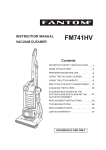 Fantom Vacuum FM741HV Vacuum Cleaner User Manual