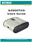 Extech Instruments S4500THS Printer User Manual