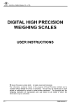Excell Precision WEIGHING SCALES Scale User Manual