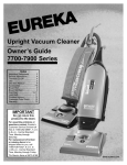 Eureka 7700 Vacuum Cleaner User Manual